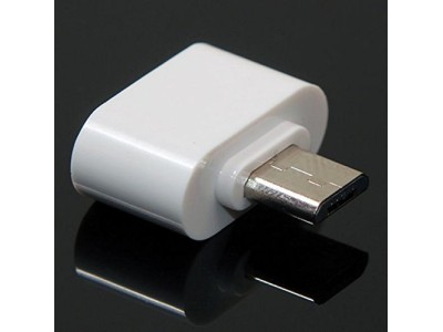 Micro USB OTG adapter/priključek, združljiv s tabličnimi računalniki Android - bel