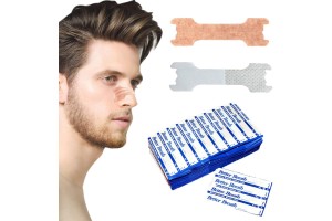 Paket 100 obližev za nos, smrčanje, obliži za nos za boljše dihanje, trakovi za nos proti smrčanju, zaviralec smrčanja, takojšnje lajšanje zamašenega nosu, izboljšanje spanca